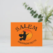 Salem MA Witch Postkarte (Stehend Vorderseite)