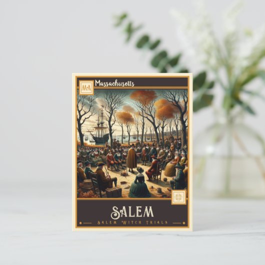 Salem, Massachusets | VINTAG Postkarte (Stehend Vorderseite)