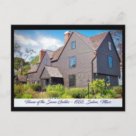Salem, Massachusetts - Haus der Sieben Ställe Postkarte