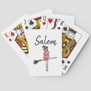 "Salem Massachusetts" Hexe / Halloween Spielkarten