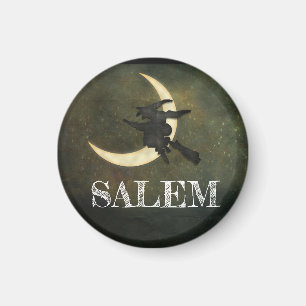 Salem Massachusetts Hexe über MondHalloween Magnet