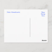 Salem Massachusetts Marina Post Card Postkarte (Rückseite)