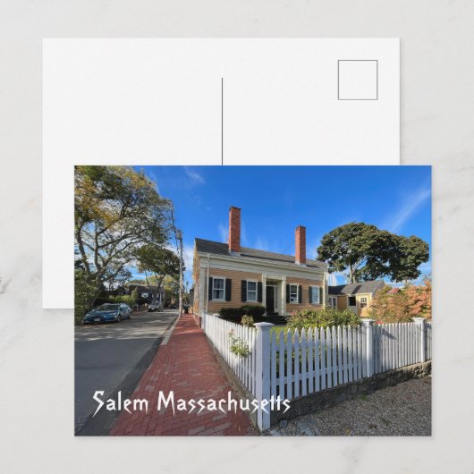 Salem Massachusetts Postkarte (Vorne/Hinten)