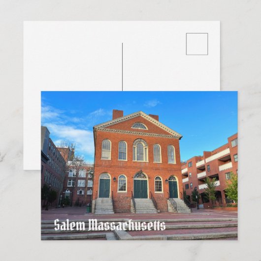 Salem Massachusetts Postkarte (Vorne/Hinten)