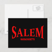 Salem Massachusetts - rot Postkarte (Vorne/Hinten)