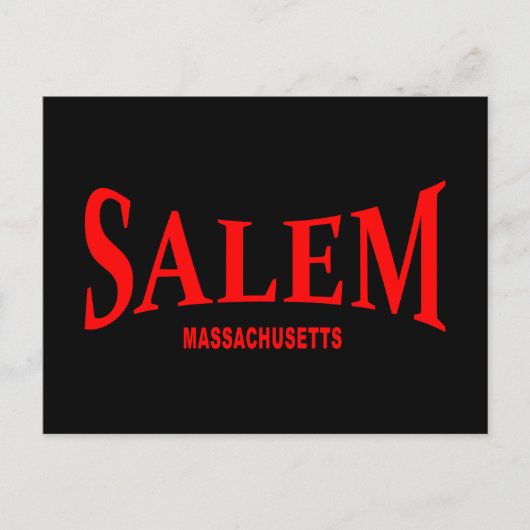 Salem Massachusetts - rot Postkarte (Vorderseite)