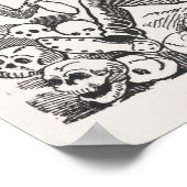 Salem Massachusetts Skull Occult Poster (Ecke)