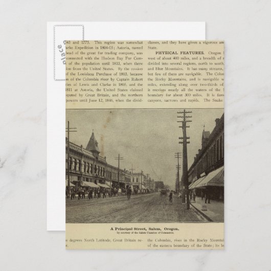 Salem oder Straße Postkarte (Vorne/Hinten)