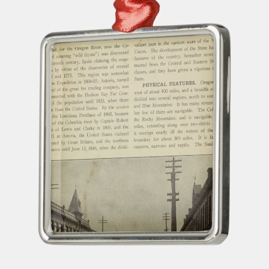 Salem oder Straße Silbernes Ornament (Links)