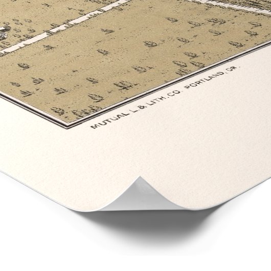 Salem, OR Panoramablick - 1905 Poster (Ecke)