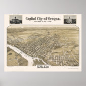 Salem, OR Panoramablick - 1905 Poster (Vorne)