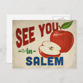 Salem Oregon Apple - Vintage Travel Postkarte (Vorne/Hinten)