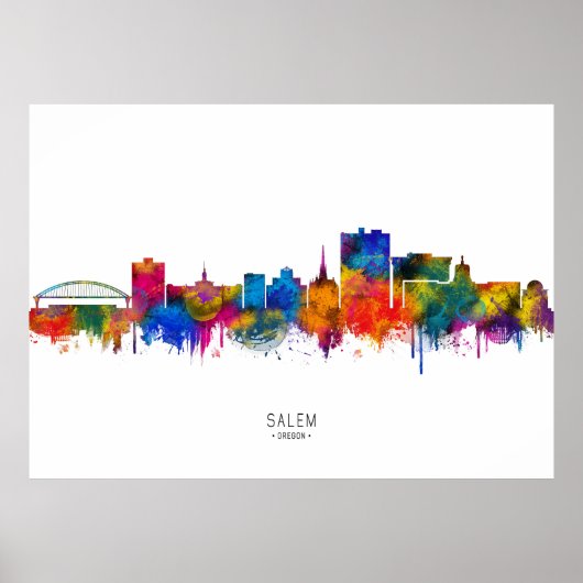 Salem Oregon Skyline Poster (Vorne)