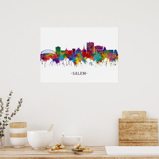Salem Oregon Skyline Poster (Küche)