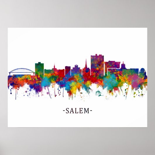Salem Oregon Skyline Poster (Vorne)