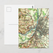 Salem Oregon Vintag Map Postkarte (Vorne/Hinten)
