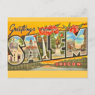 Salem Oregon Vintage-Grußkarte Postkarte