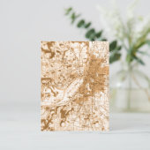 Salem Oregon Vintage Karte (Stehend Vorderseite)