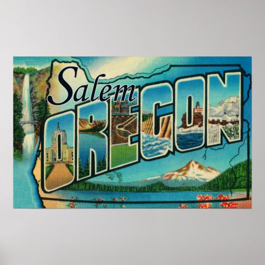 Salem, OregonLarge Letter ScenesSalem, OR Poster (Vorne)