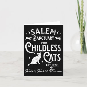 Salem Sanctuary Kinderlose Katze Vintage Hexenhaft Karte