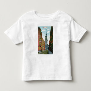 Salem-Straßen-Ansicht der alten Nordkirche Gbd # Kleinkind T-shirt