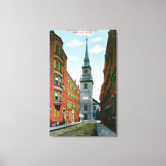 Salem Street View Old North Church Bldg # 2 Leinwanddruck (Vorderseite)
