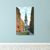 Salem Street View Old North Church Bldg # 2 Leinwanddruck (Insitu (Holzboden))