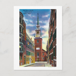 Salem Street View Old North Church Bldg Postkarte