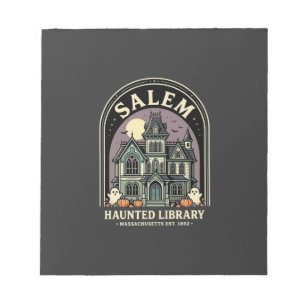 Salem Verzauberte Bibliothek Halloween Design_1 Notizblock