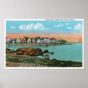 Salem Willows Aussicht auf Juniper Point und Salem Poster