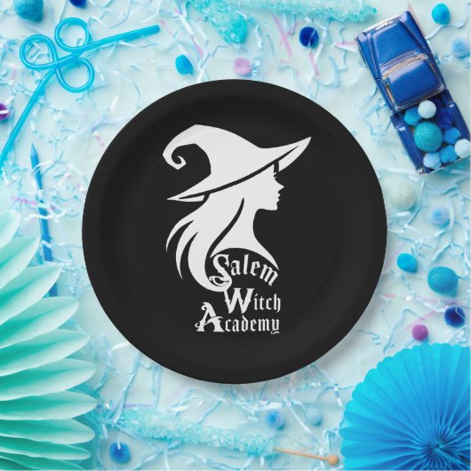 Salem Witch Academy Wiccan Hexes Halloween-Party Pappteller (Party)