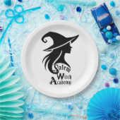 Salem Witch Academy Wiccan Hexes Halloween-Party Pappteller (Party)