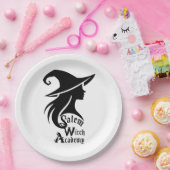 Salem Witch Academy Wiccan Hexes Halloween-Party Pappteller (Party)