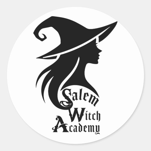 Salem Witch Academy Wiccan Hexes Halloween-Party Runder Aufkleber (Vorderseite)