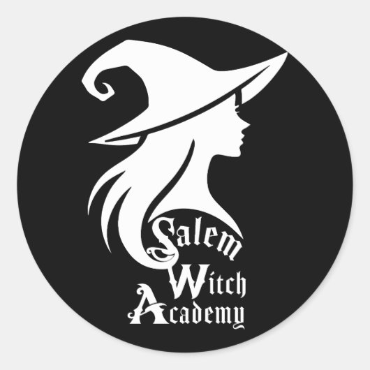 Salem Witch Academy Wiccan Hexes Halloween-Party Runder Aufkleber (Vorderseite)
