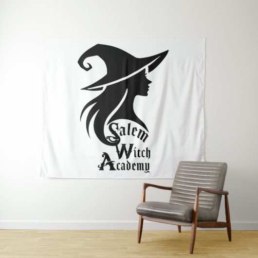 Salem Witch Academy Wiccan Hexes Halloween-Party Wandteppich (Beispiel (Horizontal))