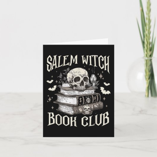 Salem Witch Book Club Halloween Karte (Vorderseite)