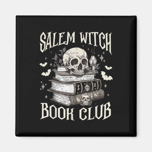 Salem Witch Book Club Halloween Magnet (Vorne)