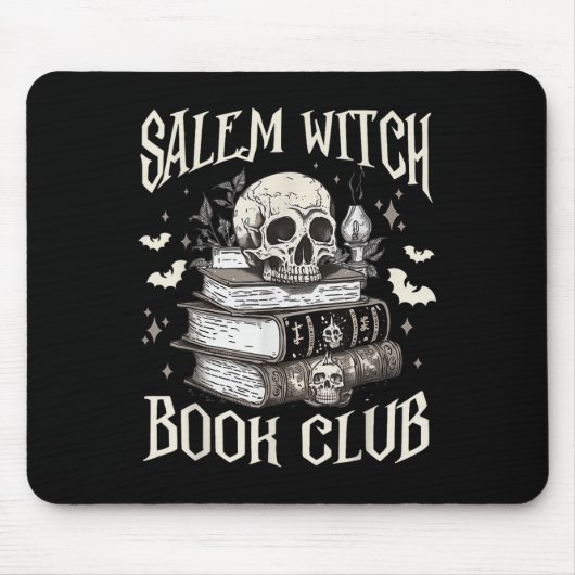 Salem Witch Book Club Halloween Mousepad (Vorne)