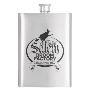 Salem Witch Broom Factory - lustig Vintag gotisch Flachmann