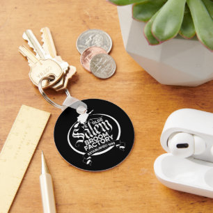 Salem Witch Broom Factory - lustig Vintag gotisch Schlüsselanhänger