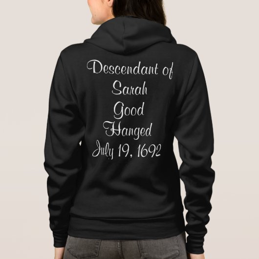 Salem Witch Descendants Bridget Bishop Zip-Up Hood Hoodie (Rückseite)