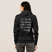 Salem Witch Descendants Zip-Up Hoodie White Script (Schwarz voll)