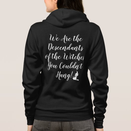 Salem Witch Descendants Zip-Up Hoodie White Script (Rückseite)