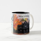 Salem Witch House in Salem Massachusetts Zweifarbige Tasse (VorderseiteRechts)