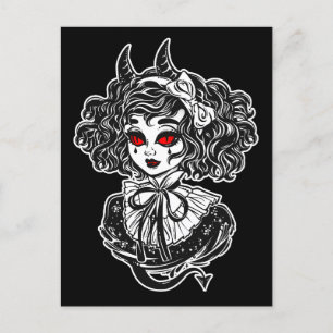 Salem Witch Illustration Art Postkarte