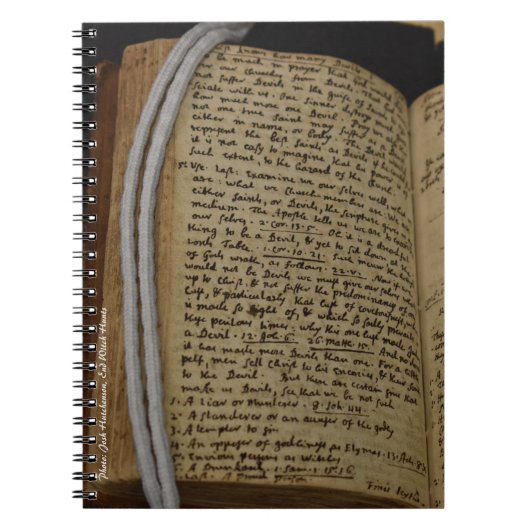 Salem Witch Trial Notebook, Rev. Parris Sermon Notizblock (Vorderseite)
