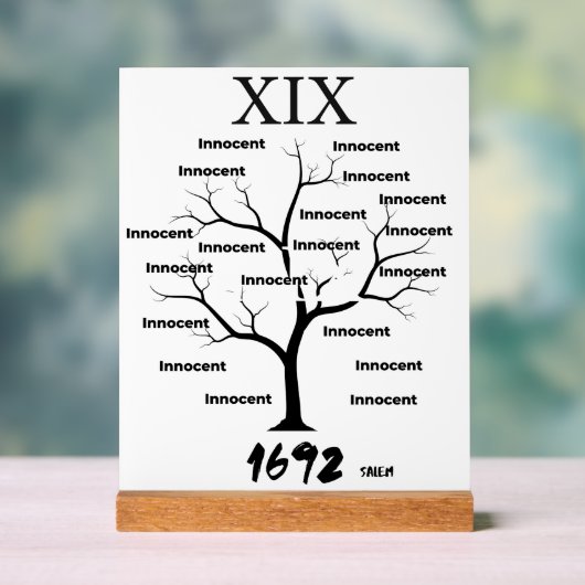Salem Witch Trials Acrylschild (Neutral)