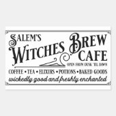 Salem Witch's Brew Café Rechteckiger Aufkleber (Vorderseite)