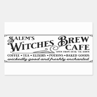 Salem Witch's Brew Café Rechteckiger Aufkleber